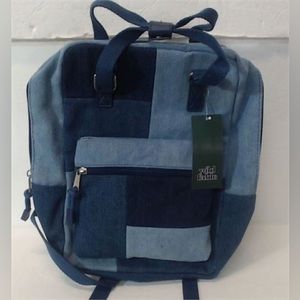 Wild Fable Womens Backpack Blue Denim Color Block